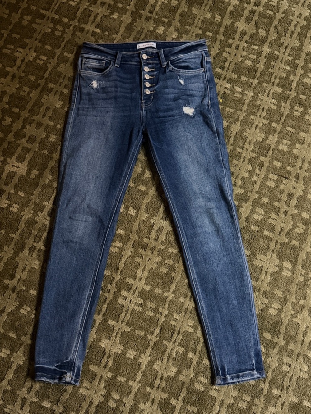 Flying Monkey High Rise Button Up Skinny Jeans Size 29